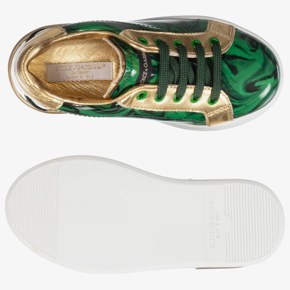 Green dolce online and gabbana sneakers