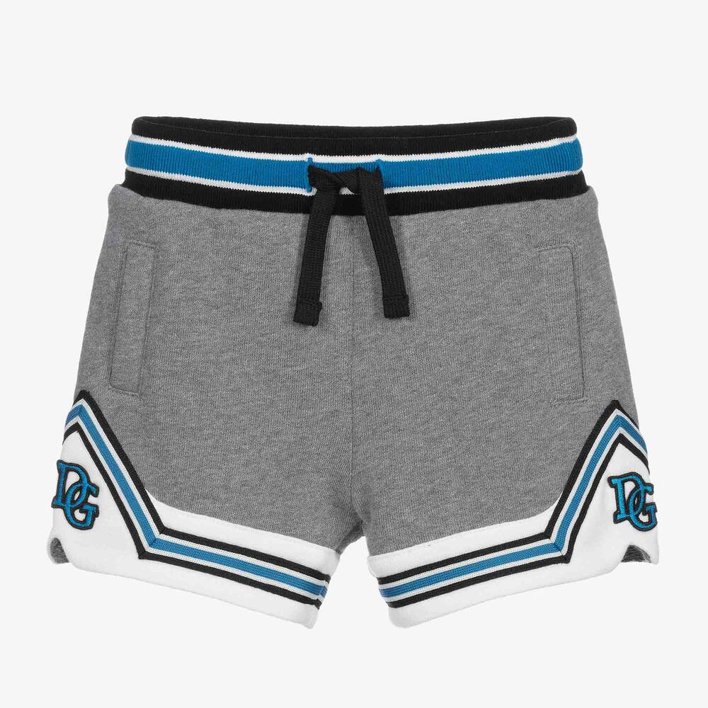 Dolce & Gabbana - Grey & Blue Logo Shorts | Childrensalon