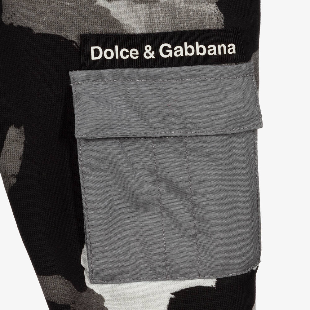 Dolce & Gabbana-Grey Camouflage Joggers | Childrensalon Outlet