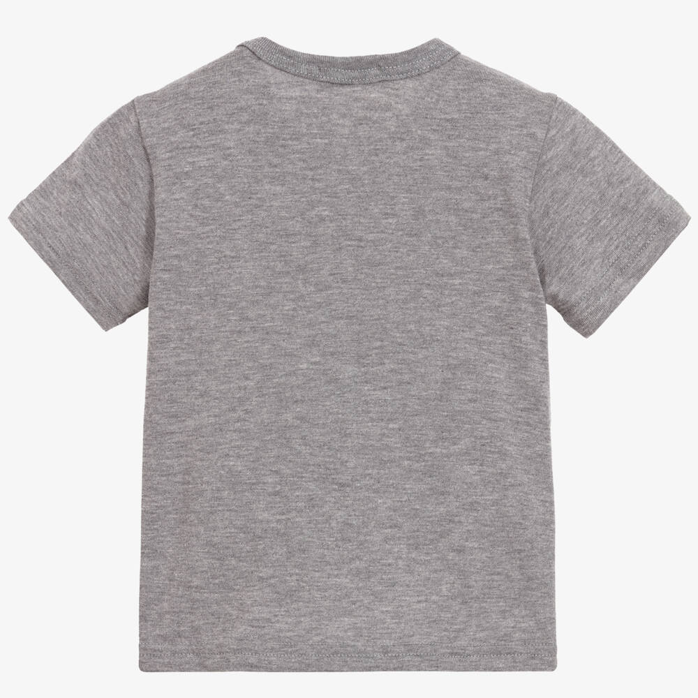 Dolce & Gabbana-Grey Cotton Baby T-Shirt | Childrensalon Outlet