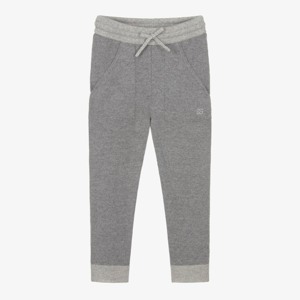 Dolce & Gabbana-Grey Knitted Joggers | Childrensalon Outlet