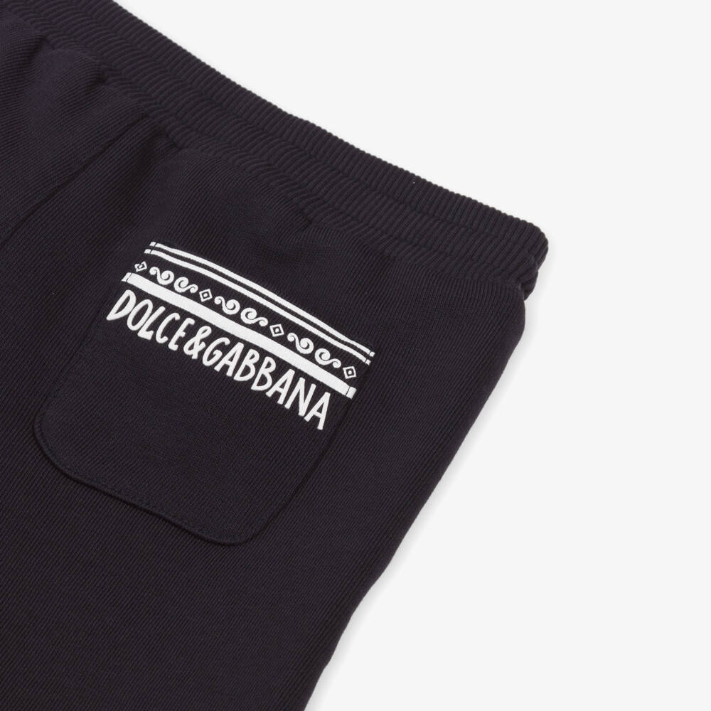 Dolce & Gabbana-Infant Boys Soft Blue Jersey Shorts | Childrensalon Outlet