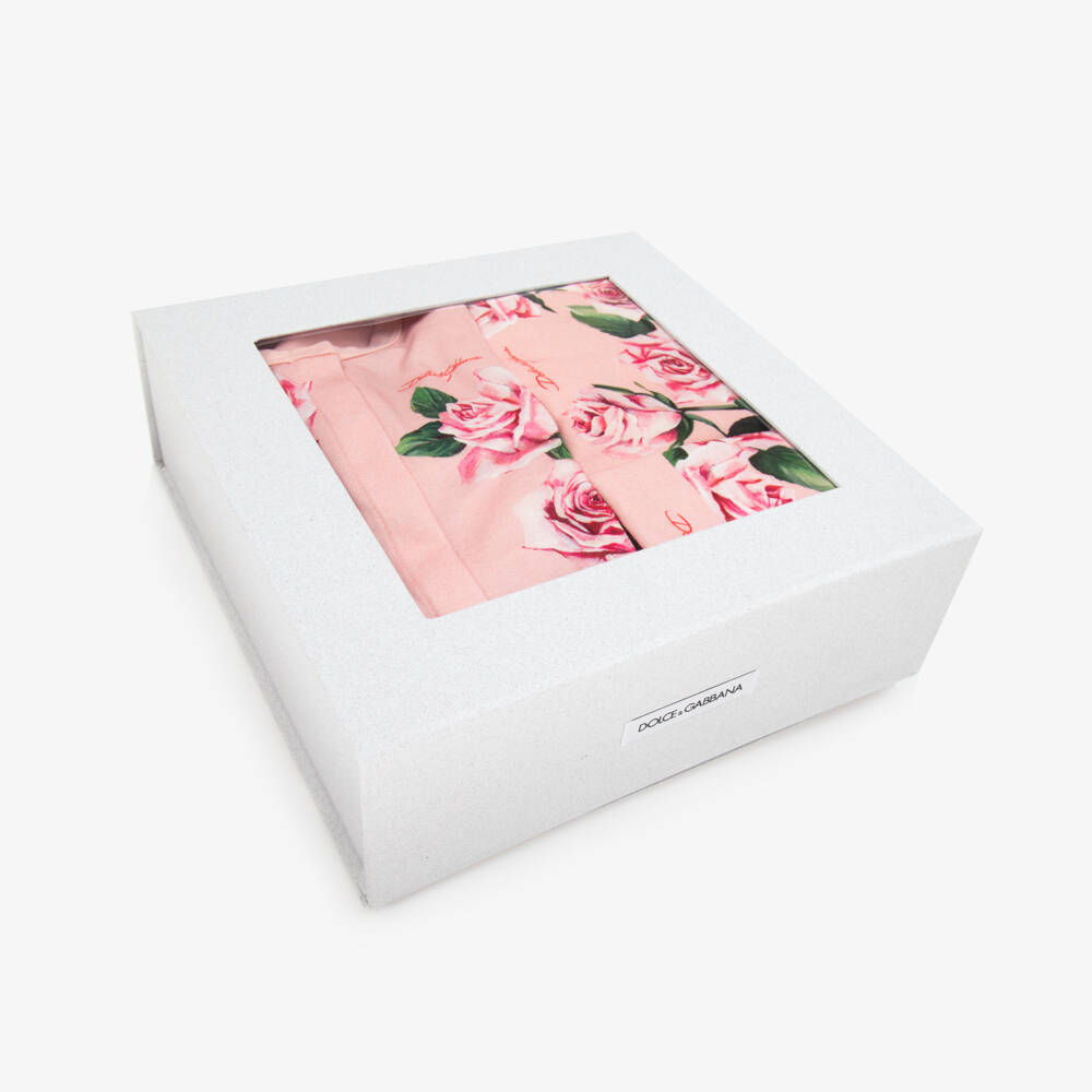 Dolce & Gabbana-Infant Rose Blossom Babysuit Ensemble | Childrensalon Outlet