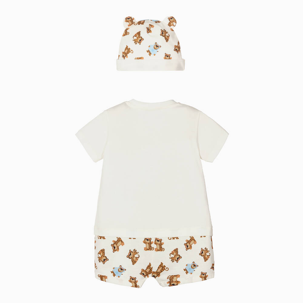 Dolce & Gabbana-Ivory Cotton Babysuit Gift Set  | Childrensalon Outlet