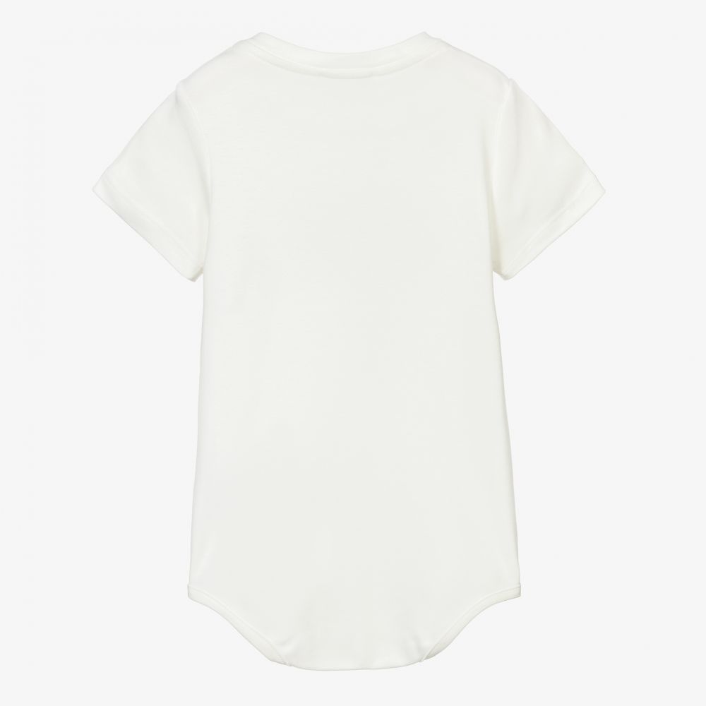 Dolce & Gabbana-Кремовое боди из хлопка | Childrensalon Outlet