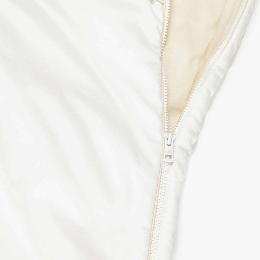 Dolce & Gabbana-Ivory Jersey Baby Nest with Gold Logo Embroidery | Childrensalon Outlet