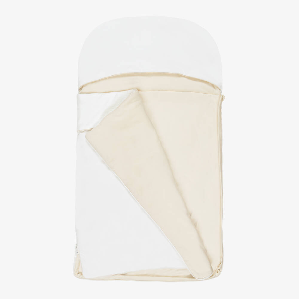 Dolce & Gabbana-Ivory Jersey Baby Nest with Gold Logo Embroidery | Childrensalon Outlet