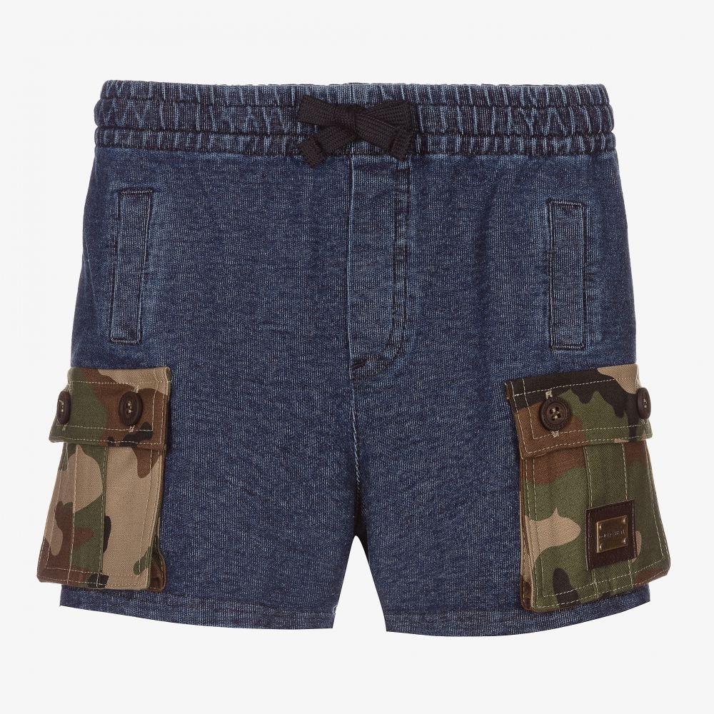 Dolce & Gabbana - Jersey Denim Baby Shorts  | Childrensalon