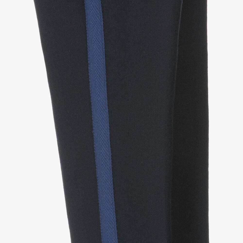 Dolce & Gabbana-Junior Boys Blue Wool Trousers | Childrensalon Outlet