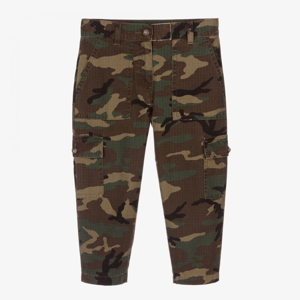 Dolce & Gabbana - Khaki Camouflage Trousers | Childrensalon