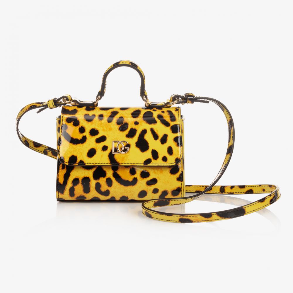 Dolce & Gabbana - Кожаная сумка с леопардовым принтом (14см) | Childrensalon