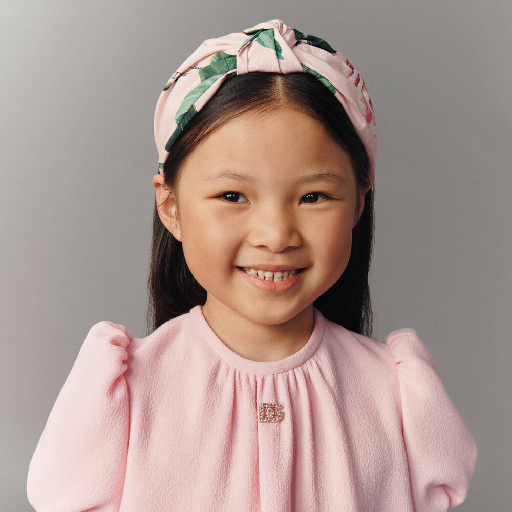Dolce & Gabbana-Little Lady's Rosy Pink Hairband | Childrensalon Outlet