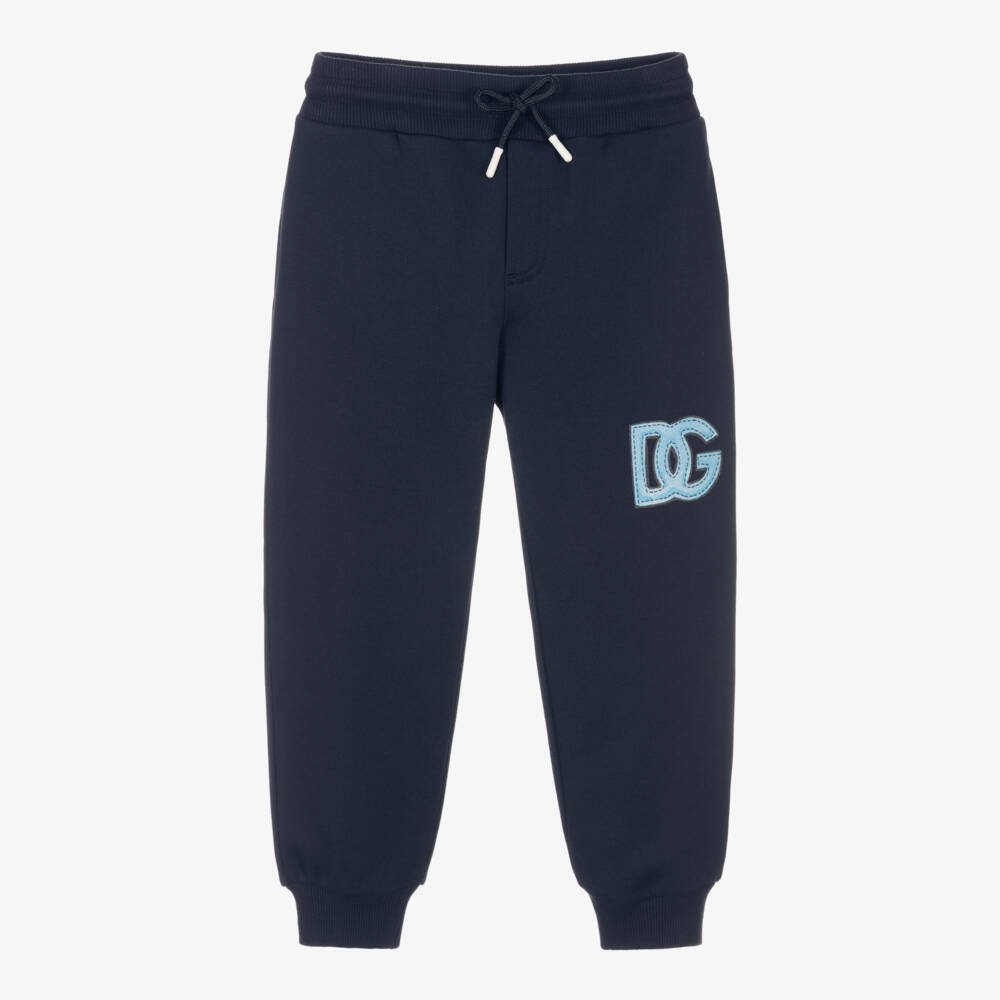 Dolce & Gabbana-Navy Blue Jersey Joggers | Childrensalon Outlet