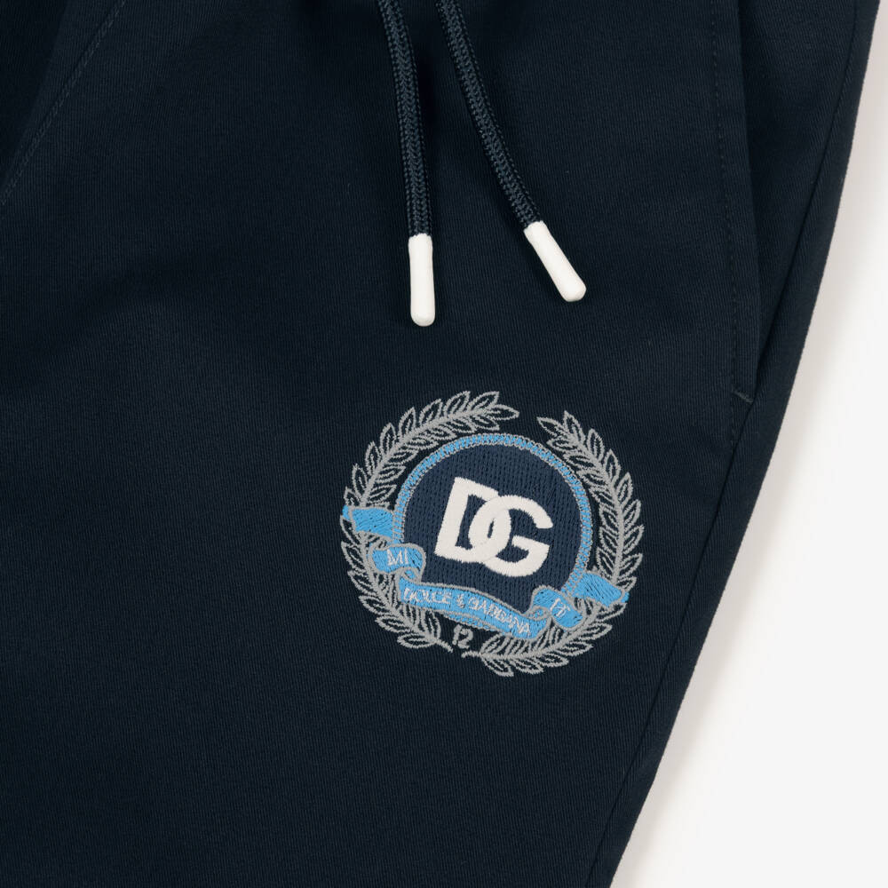 Dolce & Gabbana-Navy Blue Logo Joggers | Childrensalon Outlet