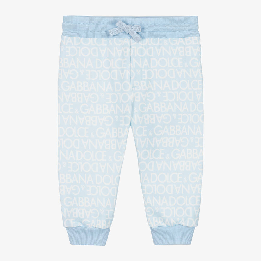 Dolce & Gabbana - Hellblaue Jogginghose mit Monogramm | Childrensalon