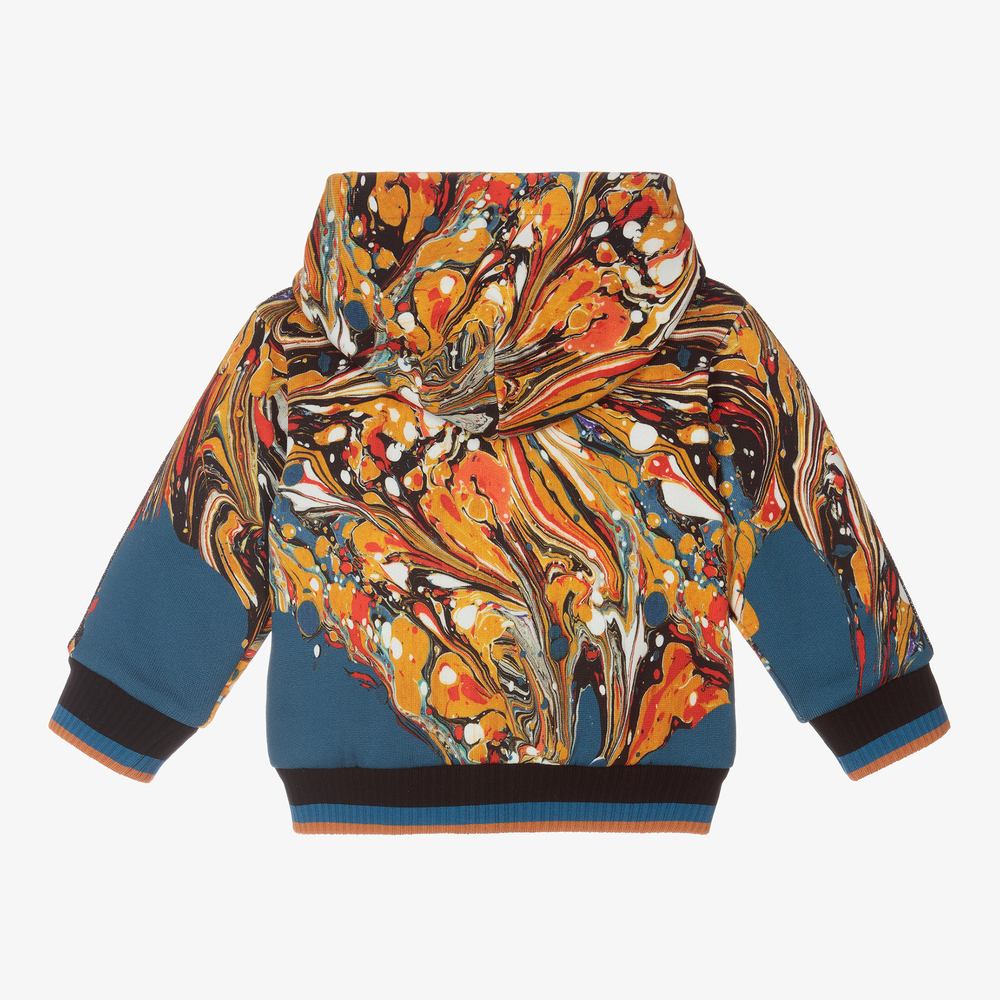 Dolce & Gabbana-Серо-голубой топ с разводами на молнии | Childrensalon Outlet