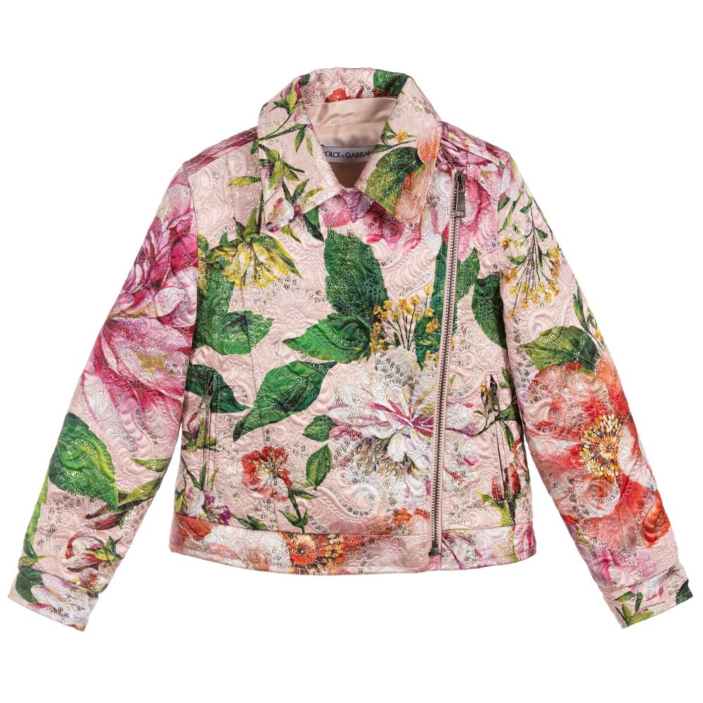 Dolce & Gabbana - Pink Brocade Floral Jacket | Childrensalon