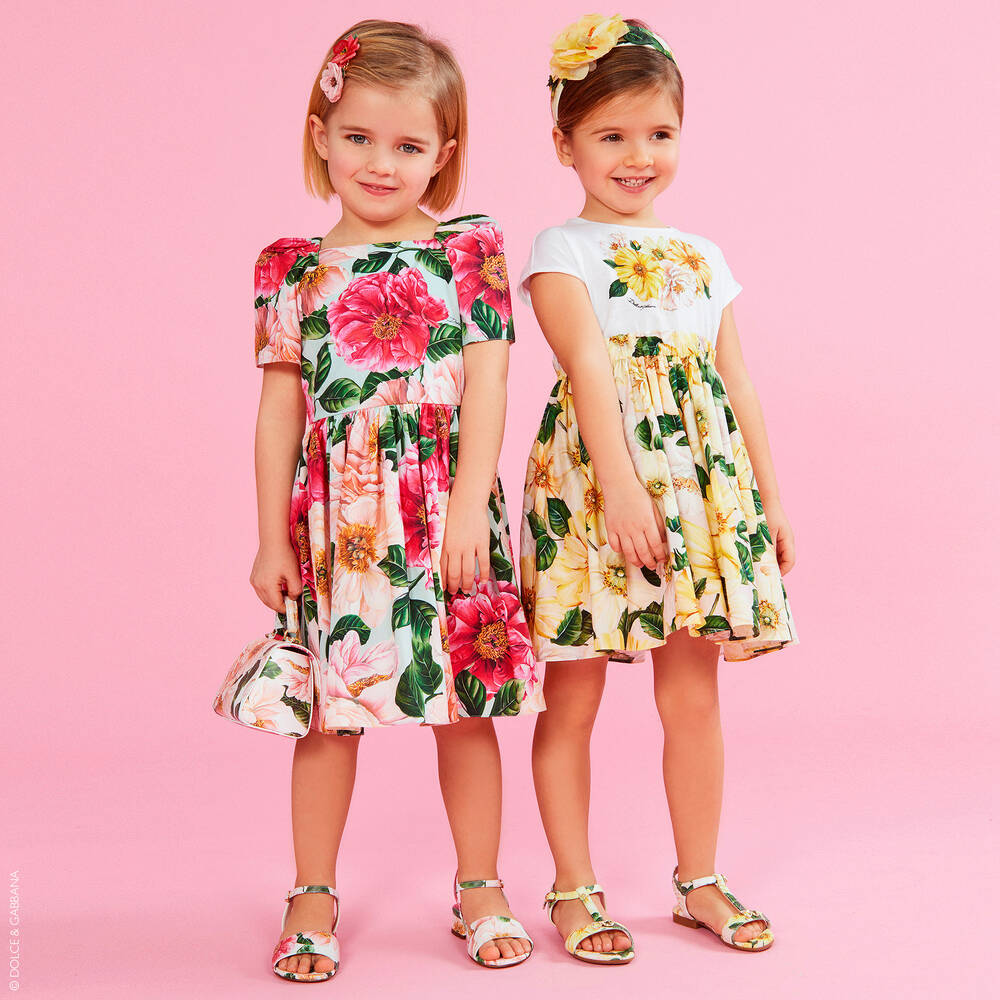 Dolce & Gabbana-Pink Camellia Sandals | Childrensalon Outlet