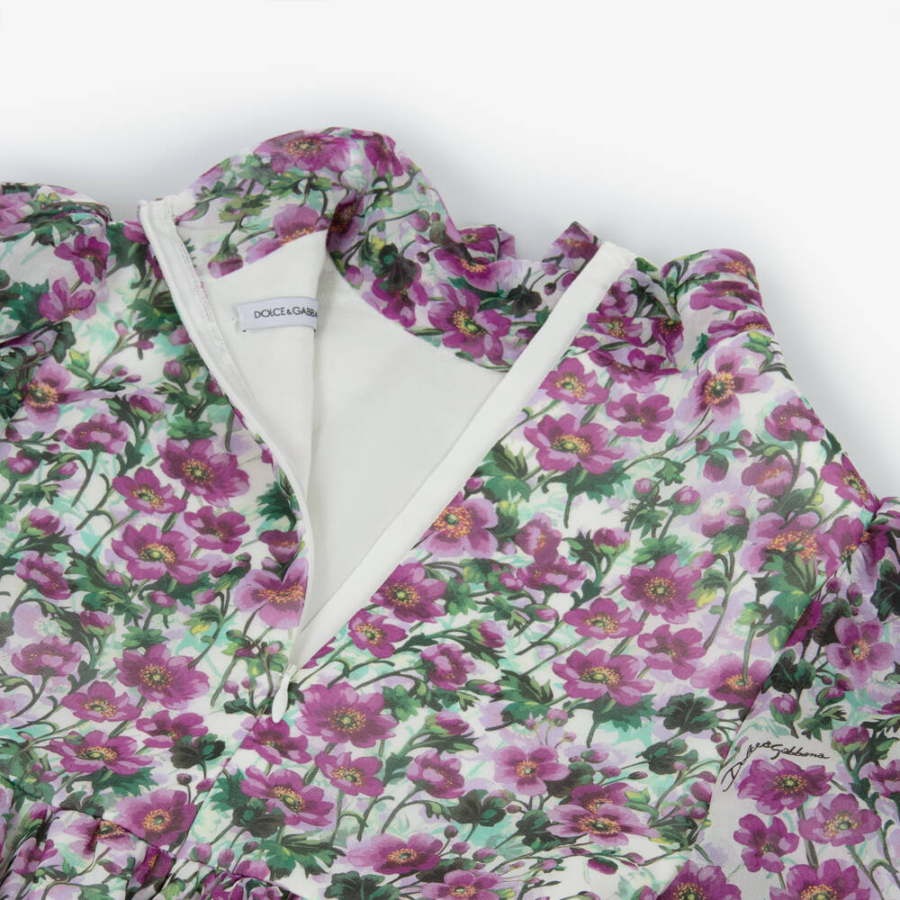 Dolce & Gabbana-Pink Floral Dress | Childrensalon Outlet
