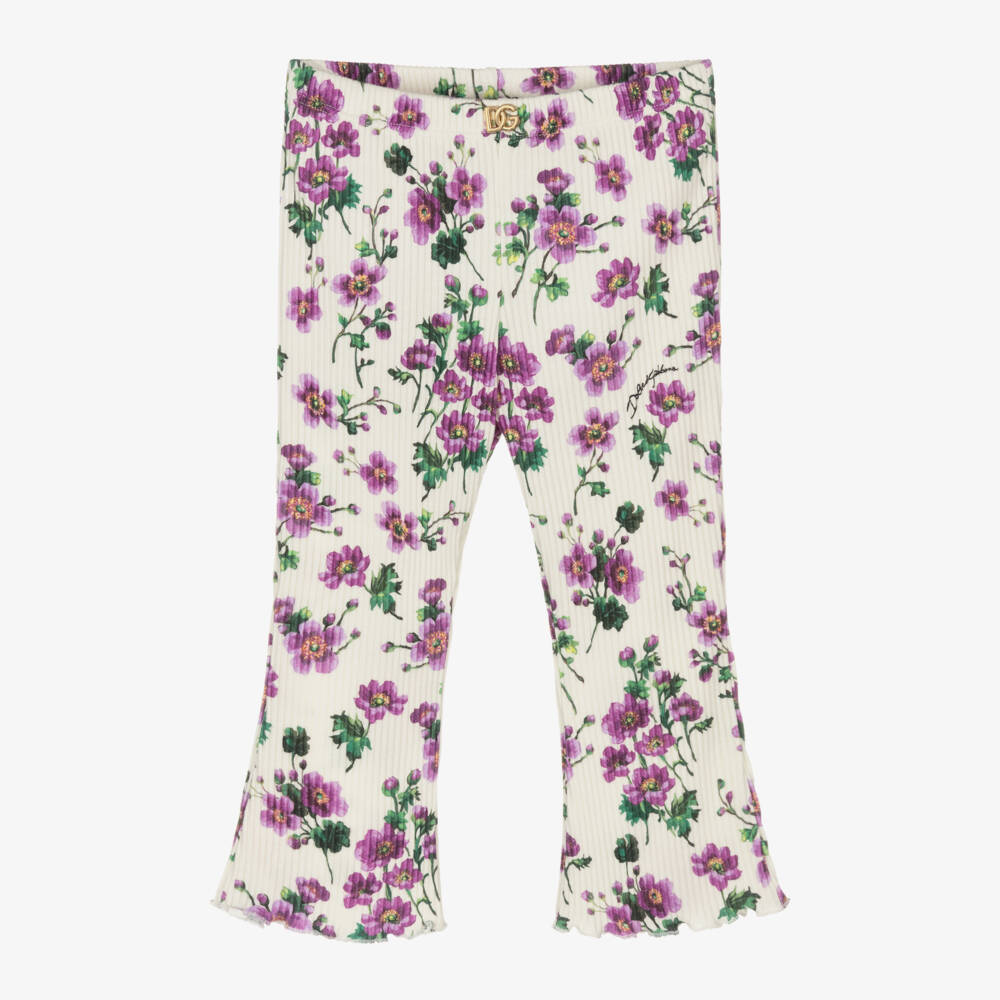 Dolce & Gabbana-Pink Floral Leggings | Childrensalon Outlet