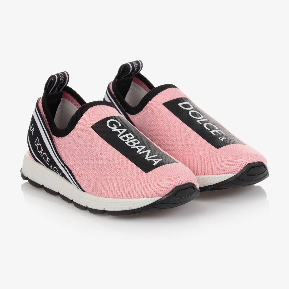 Dolce & Gabbana - Розовые кроссовки-слипоны | Childrensalon