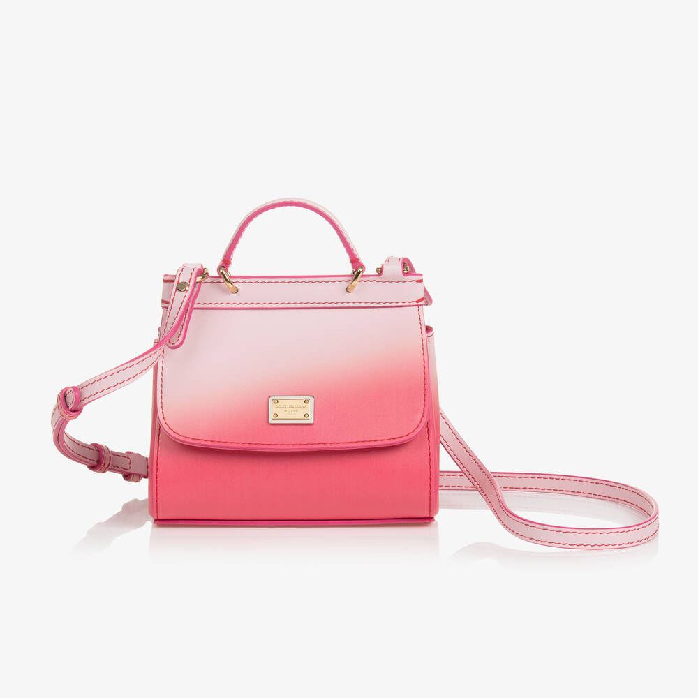Pink Ombre Leather Sicily Bag 13cm