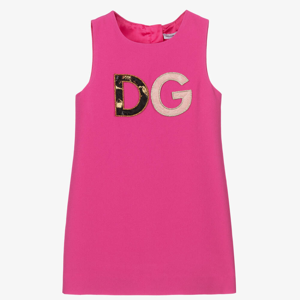 Dolce & Gabbana - Pinkes Viskosekleid | Childrensalon