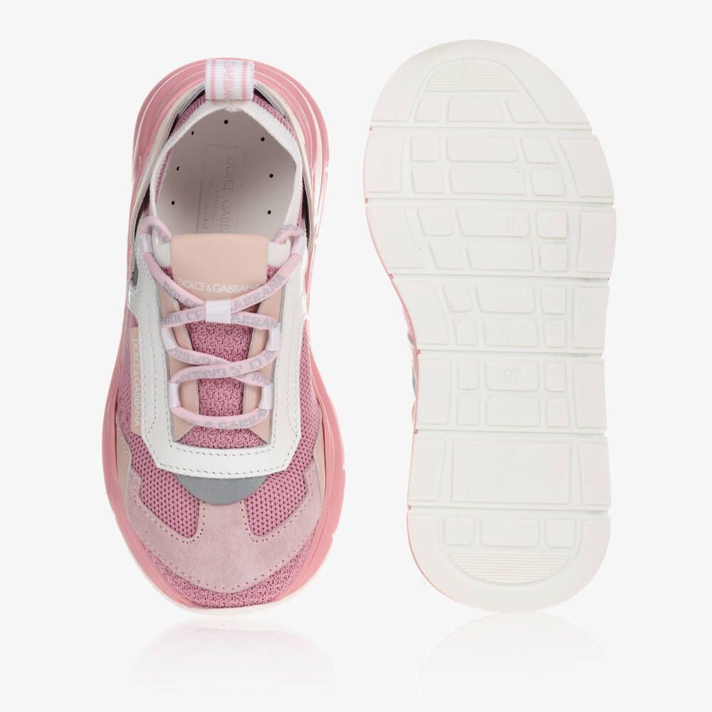Dolce & Gabbana-Pink & White Trainers | Childrensalon Outlet