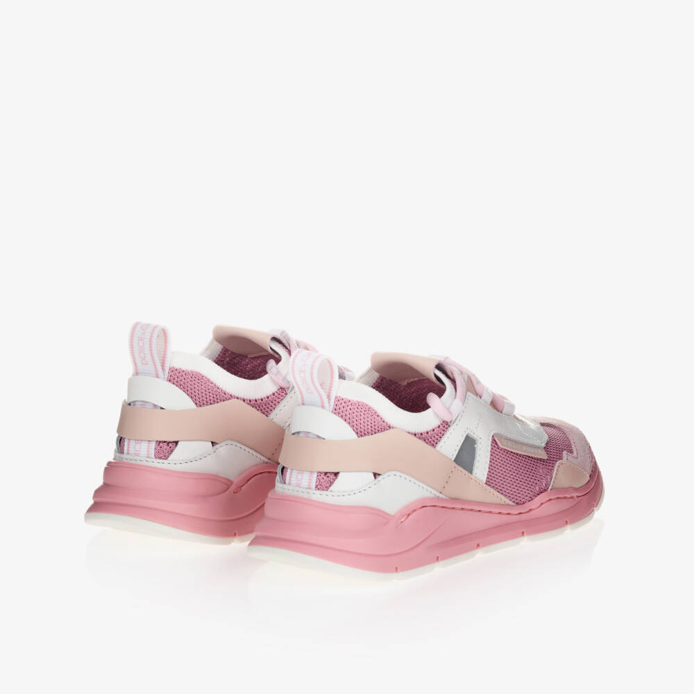 Dolce & Gabbana-Pink & White Trainers | Childrensalon Outlet
