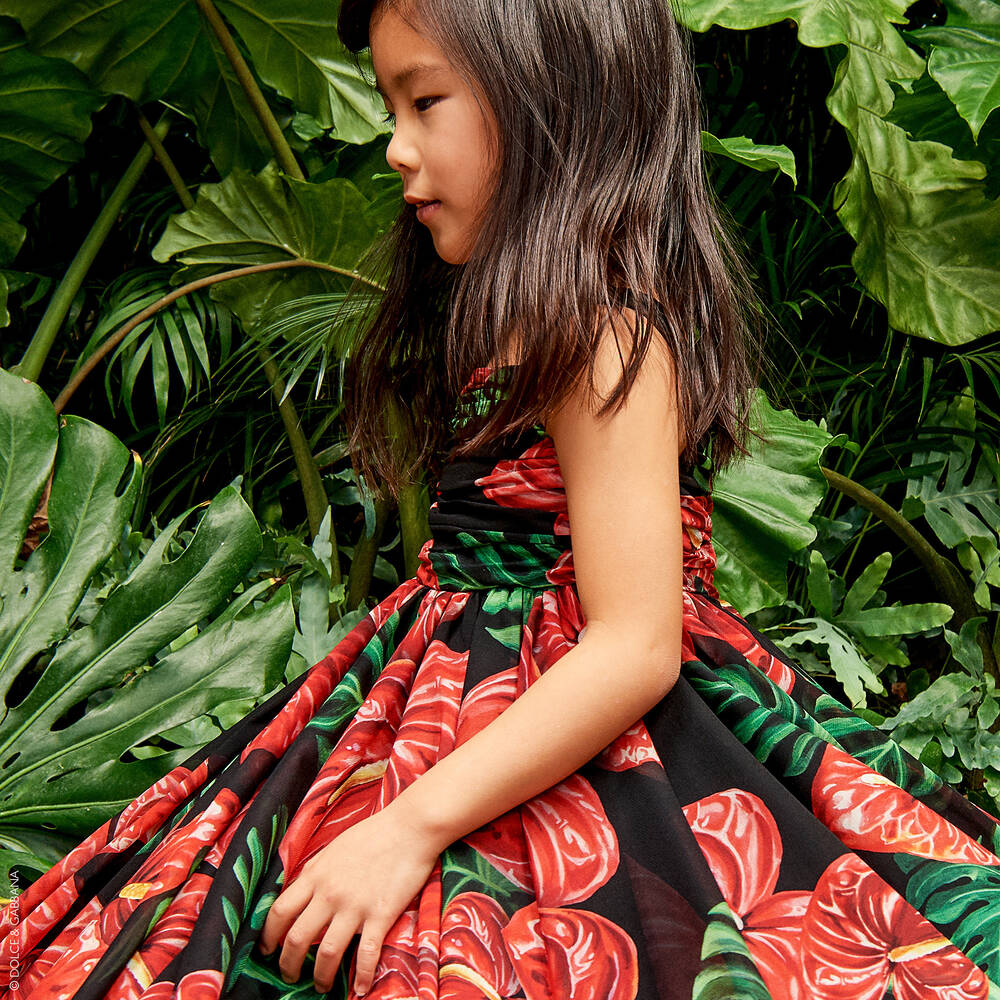 Red and black chiffon dress store
