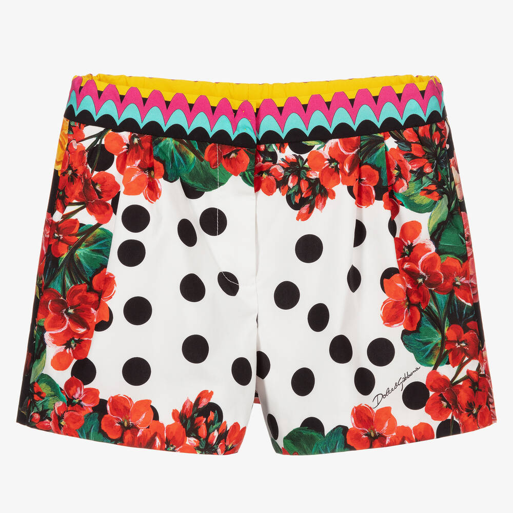 Dolce & Gabbana - Red Cotton Geranium Shorts | Childrensalon