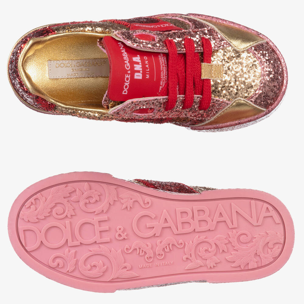dolce and gabbana red trainers
