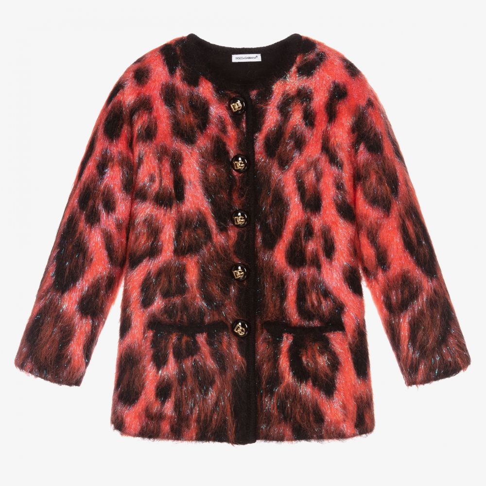 Dolce & Gabbana - Cardigan rouge en mohair | Childrensalon