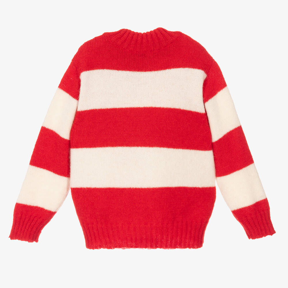 Dolce & Gabbana-Red Stripe Alpaca Sweater | Childrensalon Outlet
