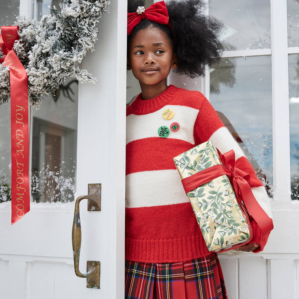 Dolce & Gabbana-Red Stripe Alpaca Sweater | Childrensalon Outlet