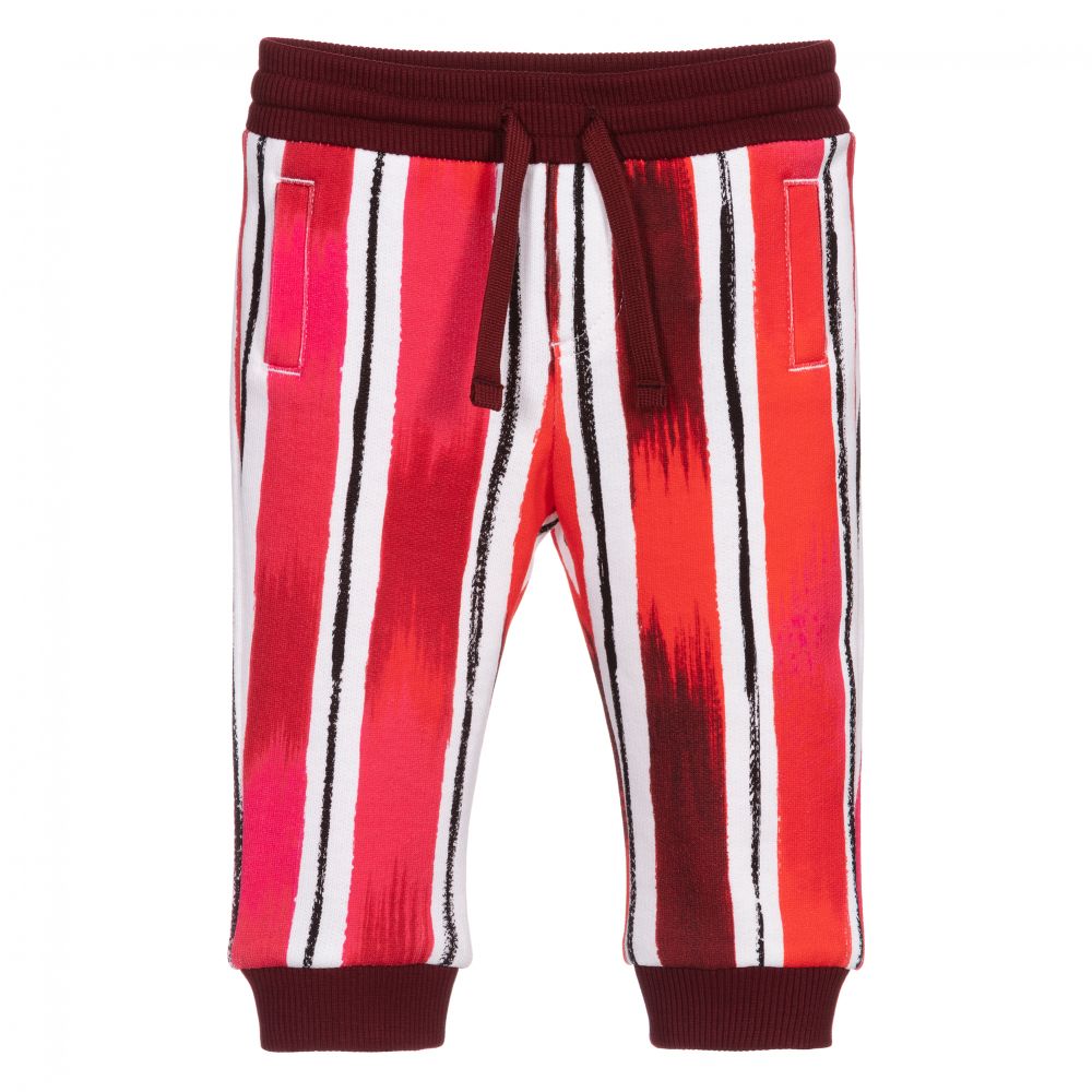 Dolce & Gabbana - Red & White Striped Joggers | Childrensalon