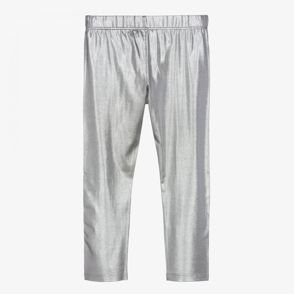 Dolce & Gabbana-Серебристые легинсы из вискозы | Childrensalon Outlet