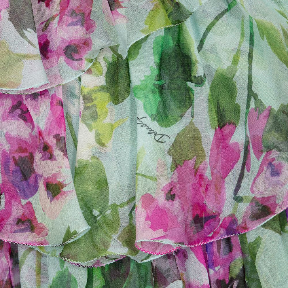 Dolce & Gabbana-Teen Bellflower Silk Dress | Childrensalon Outlet