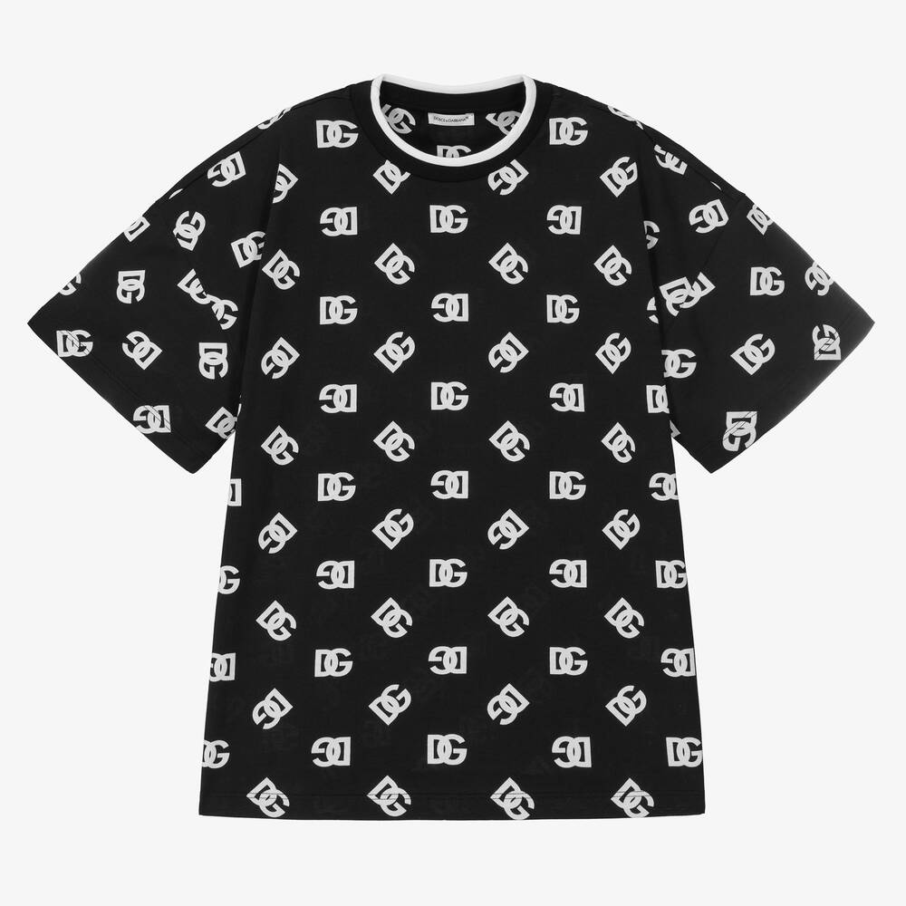 Dolce & Gabbana - T-shirt noir en coton ado | Childrensalon