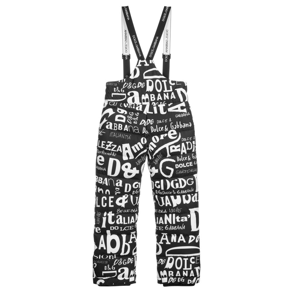 Dolce & Gabbana-Teen Black Logo Ski Trousers | Childrensalon Outlet