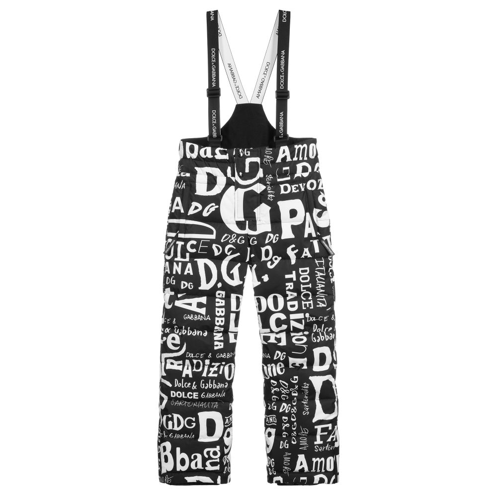 Dolce & Gabbana - Teen Black Logo Ski Trousers | Childrensalon