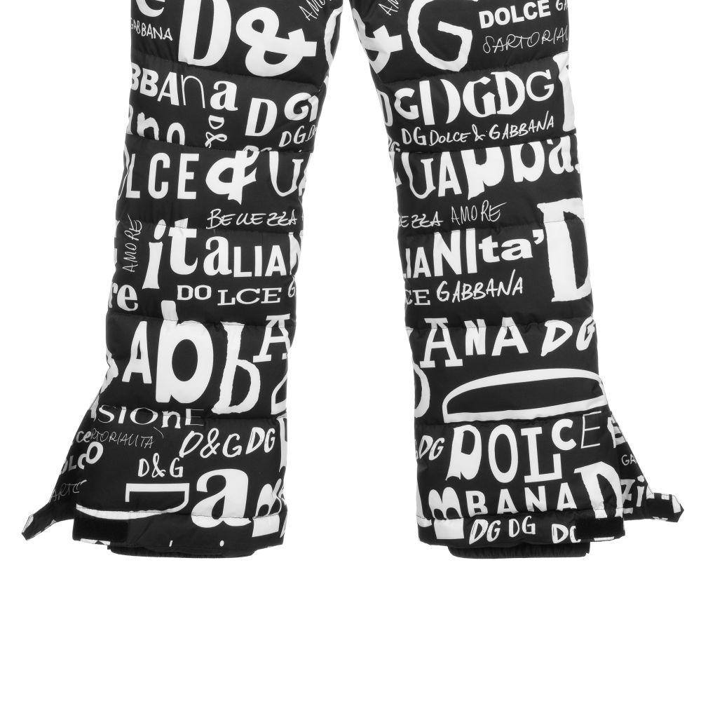 Dolce & Gabbana-Teen Black Logo Ski Trousers | Childrensalon Outlet