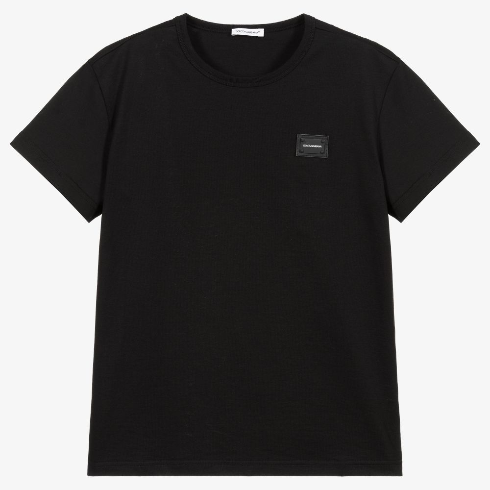 Dolce & Gabbana - Teen Black Logo T-Shirt | Childrensalon