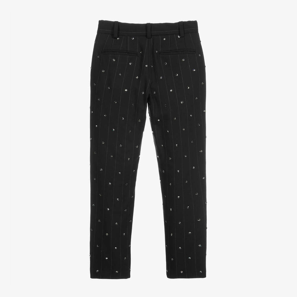 Dolce & Gabbana-Teen Black Pinstripe Trousers | Childrensalon Outlet