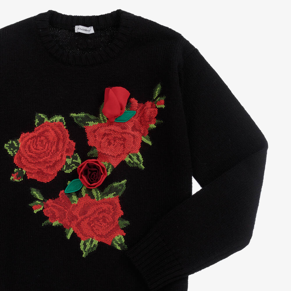Black rose sweater clearance