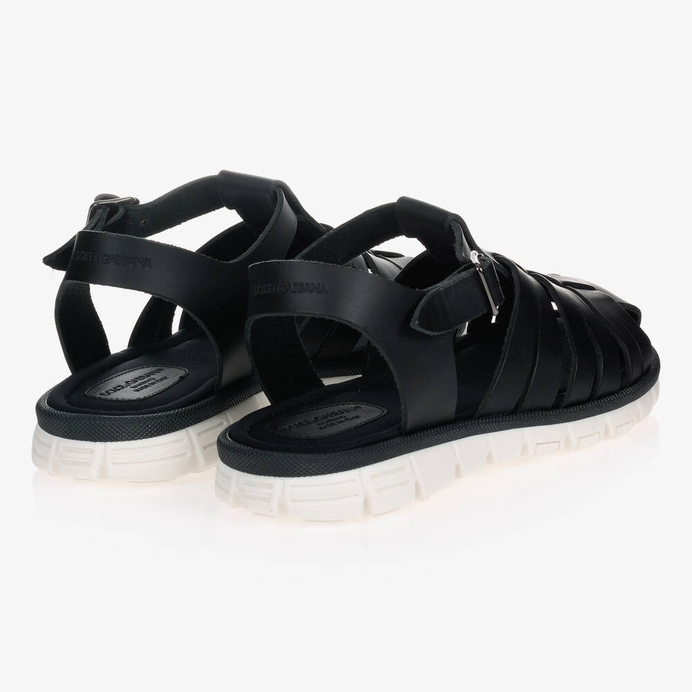Dolce & Gabbana-Teen Black Sandals | Childrensalon Outlet