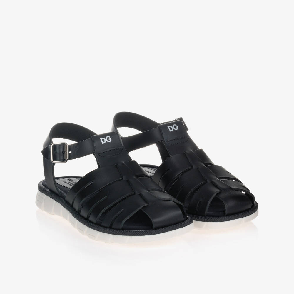Dolce & Gabbana-Teen Black Sandals | Childrensalon Outlet