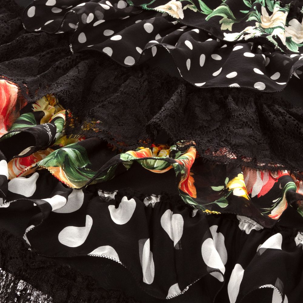 Dolce & Gabbana-Teen Black Silk Maxi Dress | Childrensalon Outlet