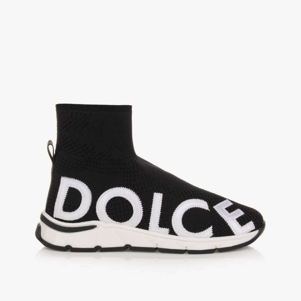 Dolce & Gabbana-Teen Black Sock Trainers | Childrensalon Outlet