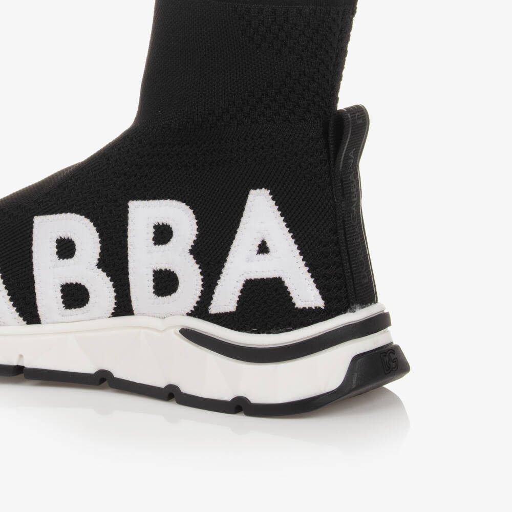 Dolce & Gabbana-Teen Black Sock Trainers | Childrensalon Outlet
